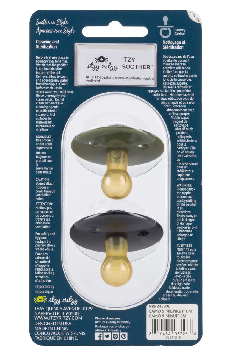 Itzy Ritzy Soother Natural Rubber Pacifier - Set of 2, Alternate, color, 
