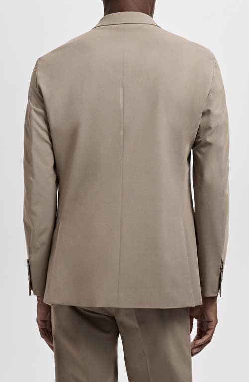 Mango Slim Fit Suit Blazer In Brown