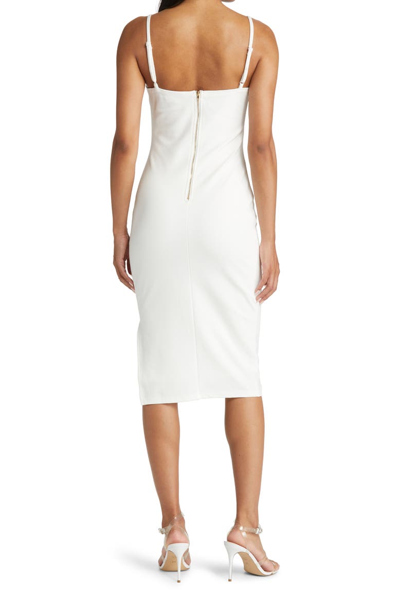 Paulina Square Neck Cocktail Sheath Dress, Alternate, color, WHITE