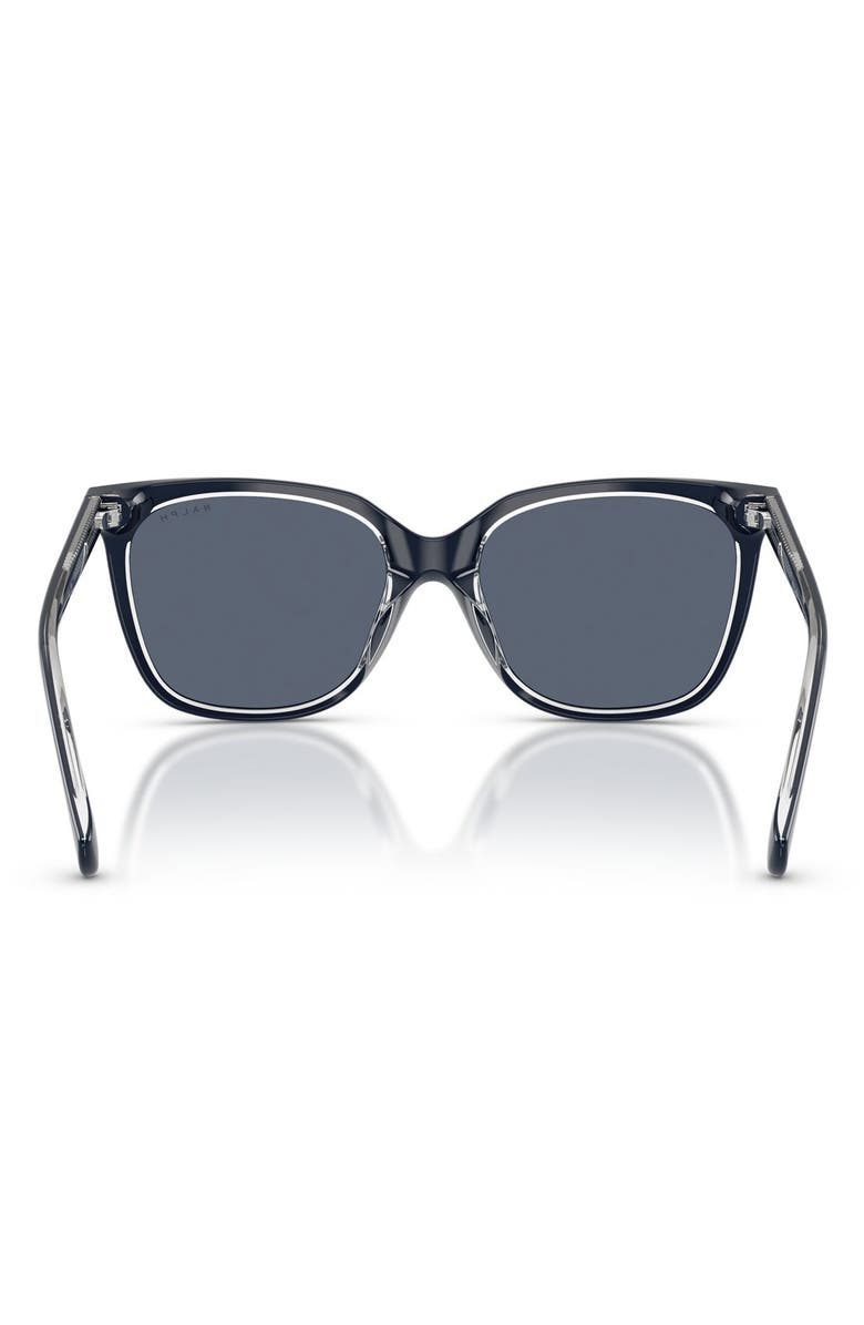 Ralph Lauren 55mm Square Sunglasses, Alternate, color, Blue On Transparent / Blue