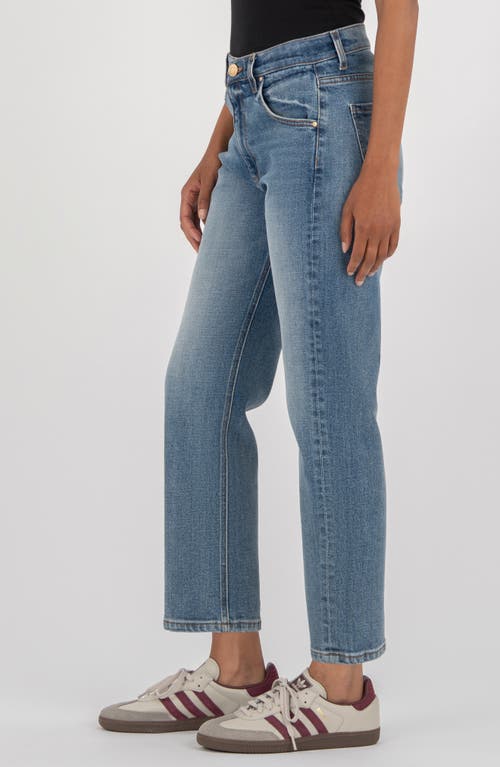 Kut From The Kloth Kit Mid Rise Ankle Baggy Straight Leg Jeans In Blue