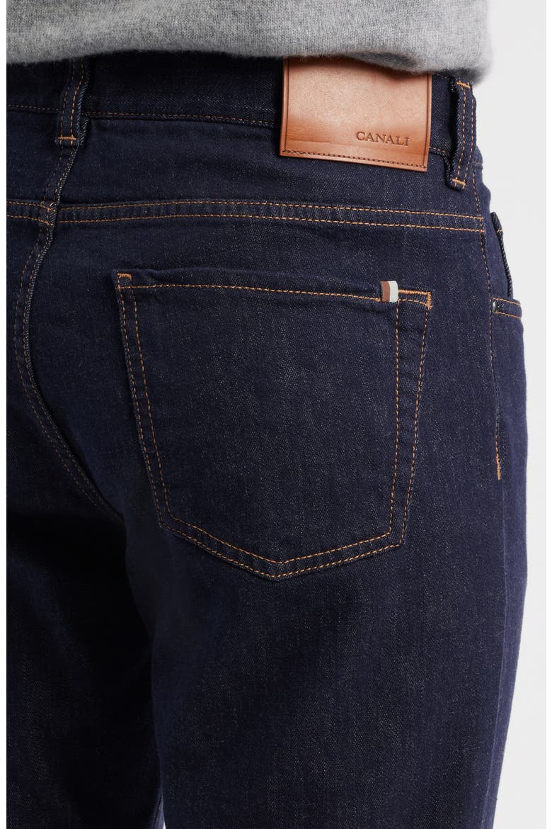 Regular Fit Stretch Cotton & Wool Jeans, Alternate, color, DARK BLUE