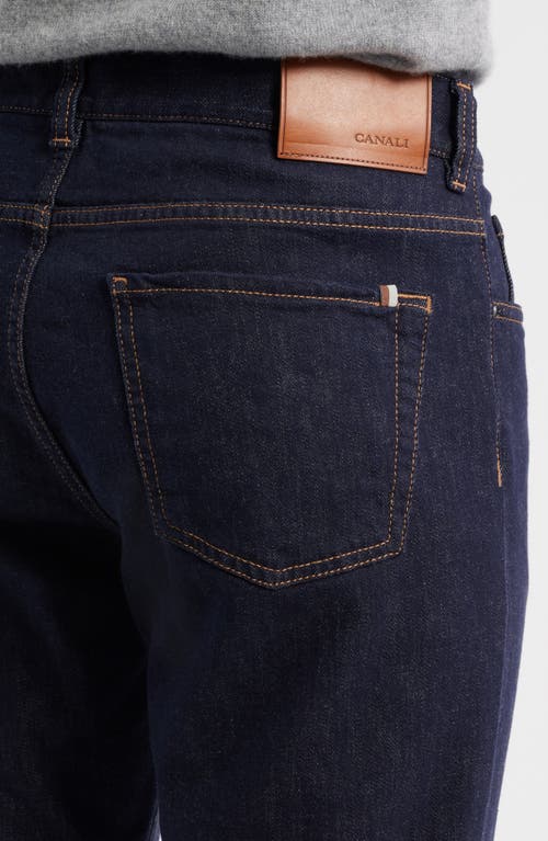 Canali Regular Fit Stretch Cotton & Wool Jeans In Blue