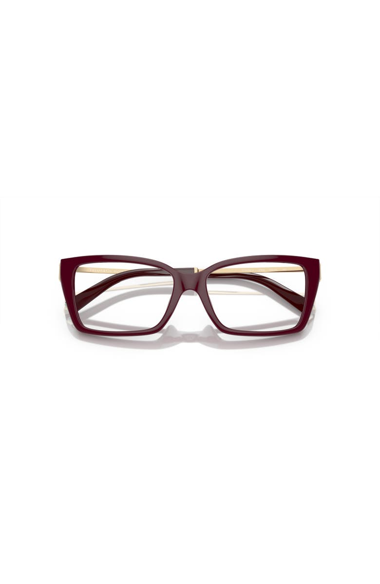 Tiffany & Co. 52mm Rectangle optical glasses, Alternate, color, Red