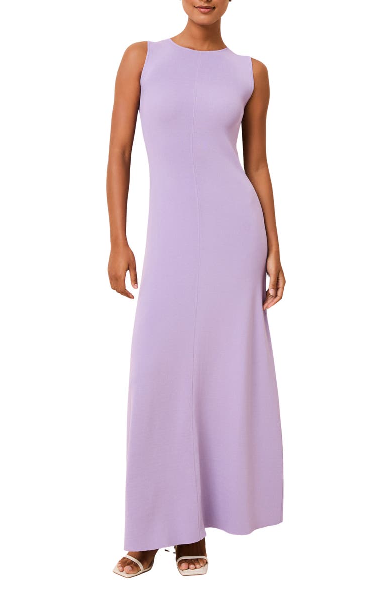 The Lucerne Rib Sleeveless Dress, Main, color, ULTRA VIOLET