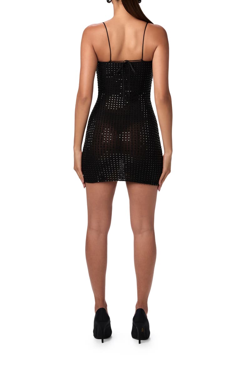 Crystal Minidress, Alternate, color, BLACK