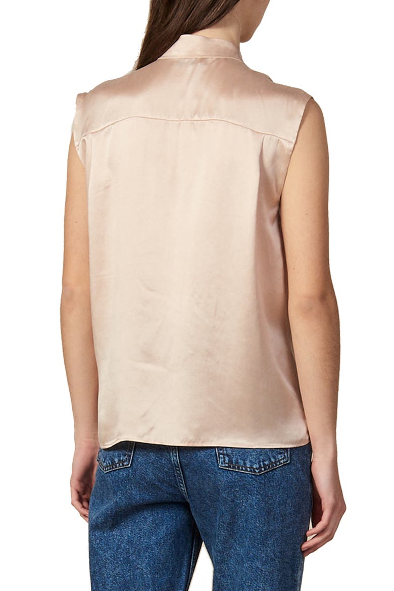 Hash Silk Top, Alternate, color, NUDE