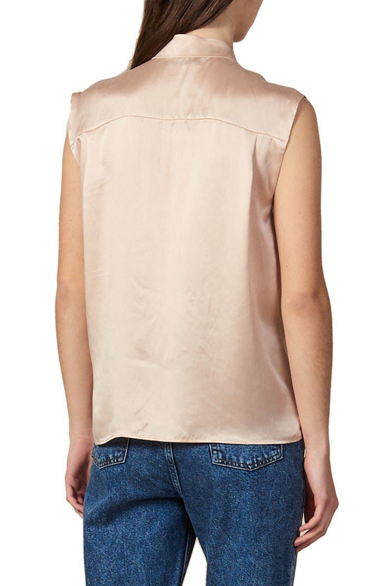 SANDRO Hash Silk Top, Alternate, color, 