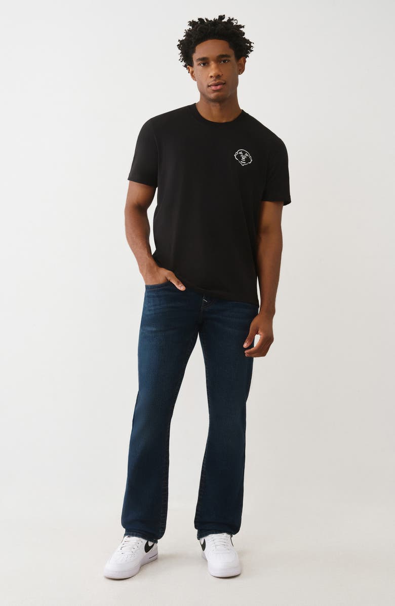 True Religion Ricky Big T Flap Straight Leg Jeans, Alternate, color, Dark Moutainside Wash