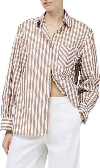 hmrr.　digne  button shirt stripe Striped Oxford Shirt - Buy online | John Henric