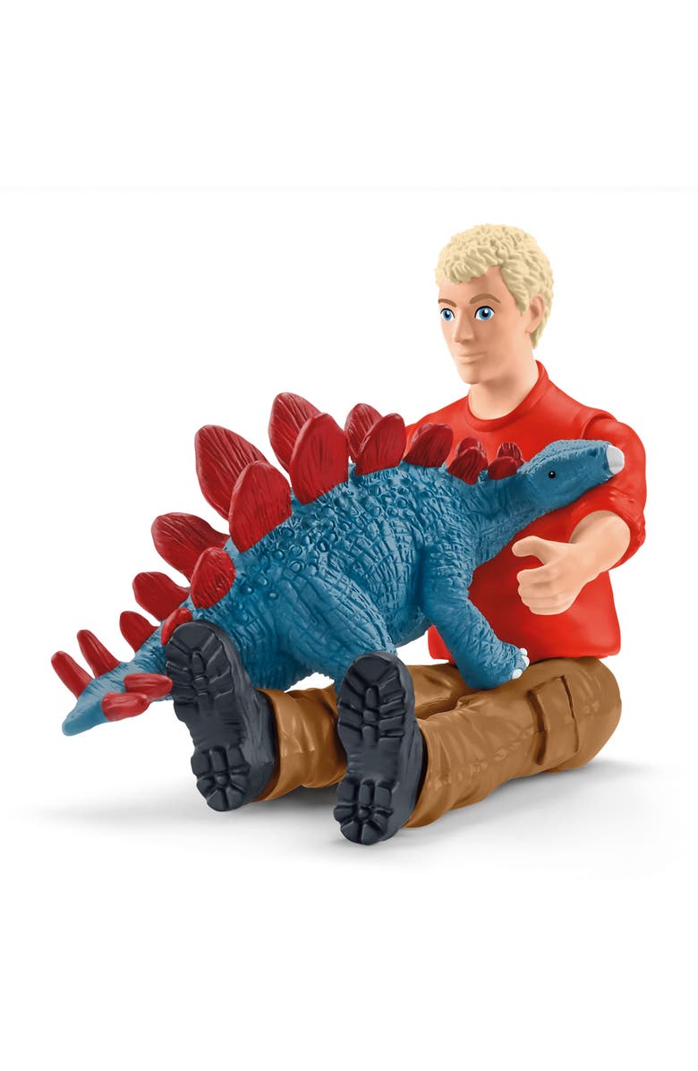 Schleich Dinosaurs Tyrannosaurus Rex Attack, 5 Piece Toy Figure, Kids, Alternate, color, Multicolored