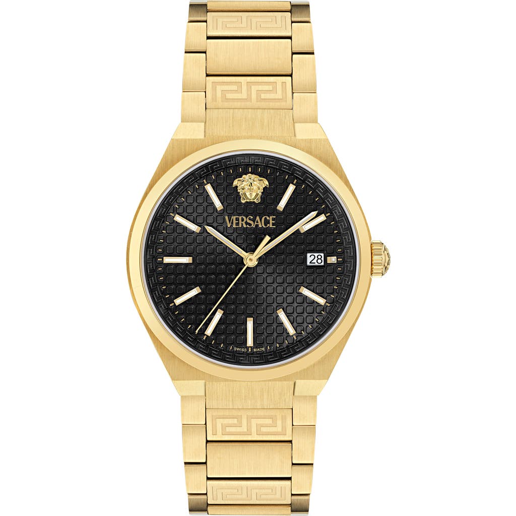 Versace V-auria Watch, 39mm In Ip Yellow Gold