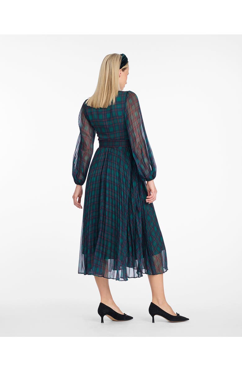 Draper James Maybelle Belted Midi Dress, Alternate, color, Green Multi