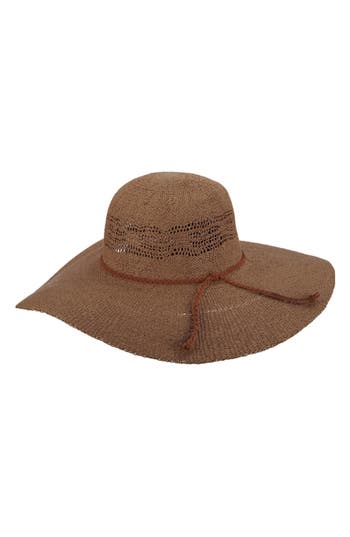 Scala Bangcok Toyo Straw Floppy Hat In Brown