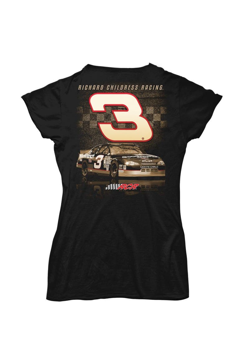 Women's Checkered Flag Black Richard Childress Racing Goodwrench T-Shirt, Alternate, color, Black