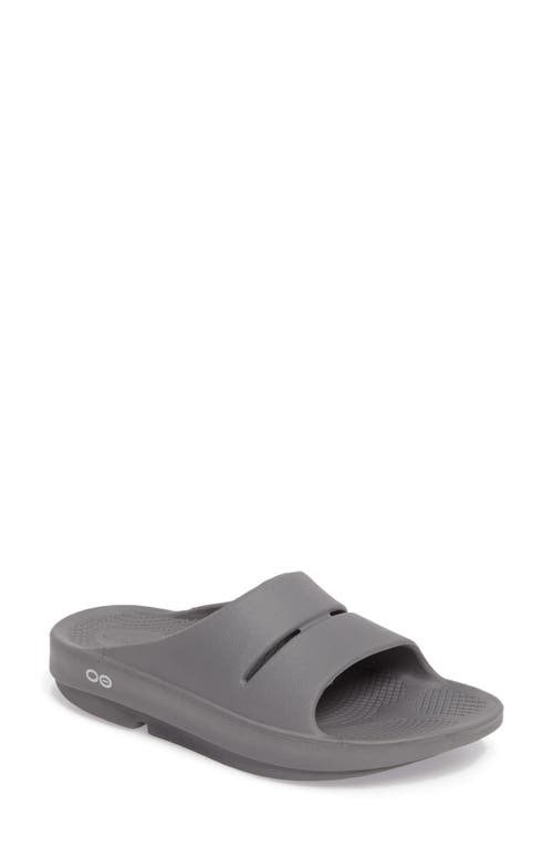 Oofos Gender Inclusive OOahh Slide Sandal in Slate  product
