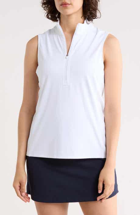 Tommy Bahama Abby Ribbed IslandZone® Sleeveless Half Zip Top