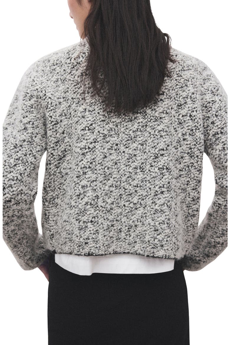 Flecked Two Button Jacket, Alternate, color, BLACK GREY