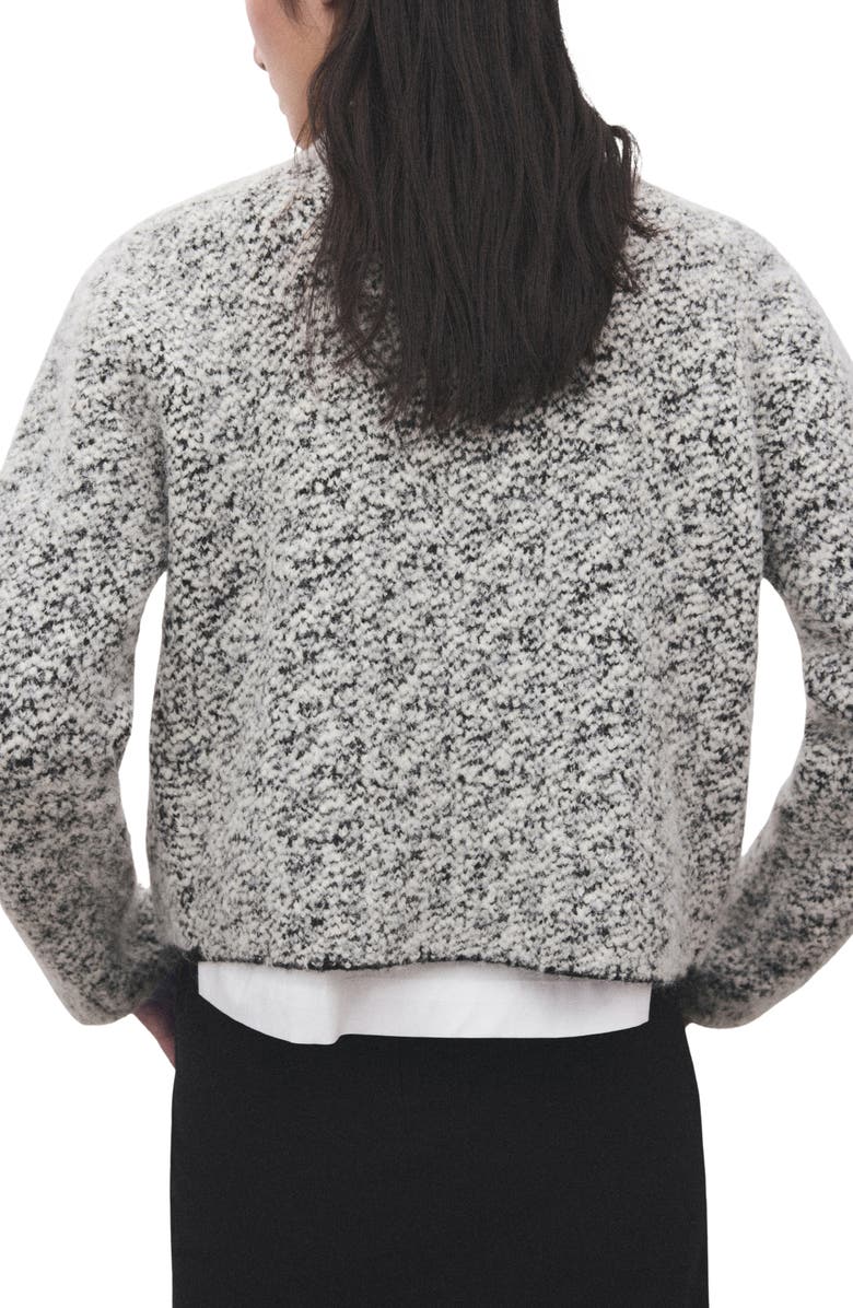 MANGO Flecked Two Button Jacket, Alternate, color, Black Grey