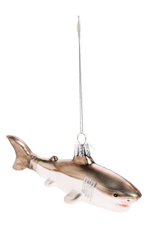 Great White Shark Glass Ornament