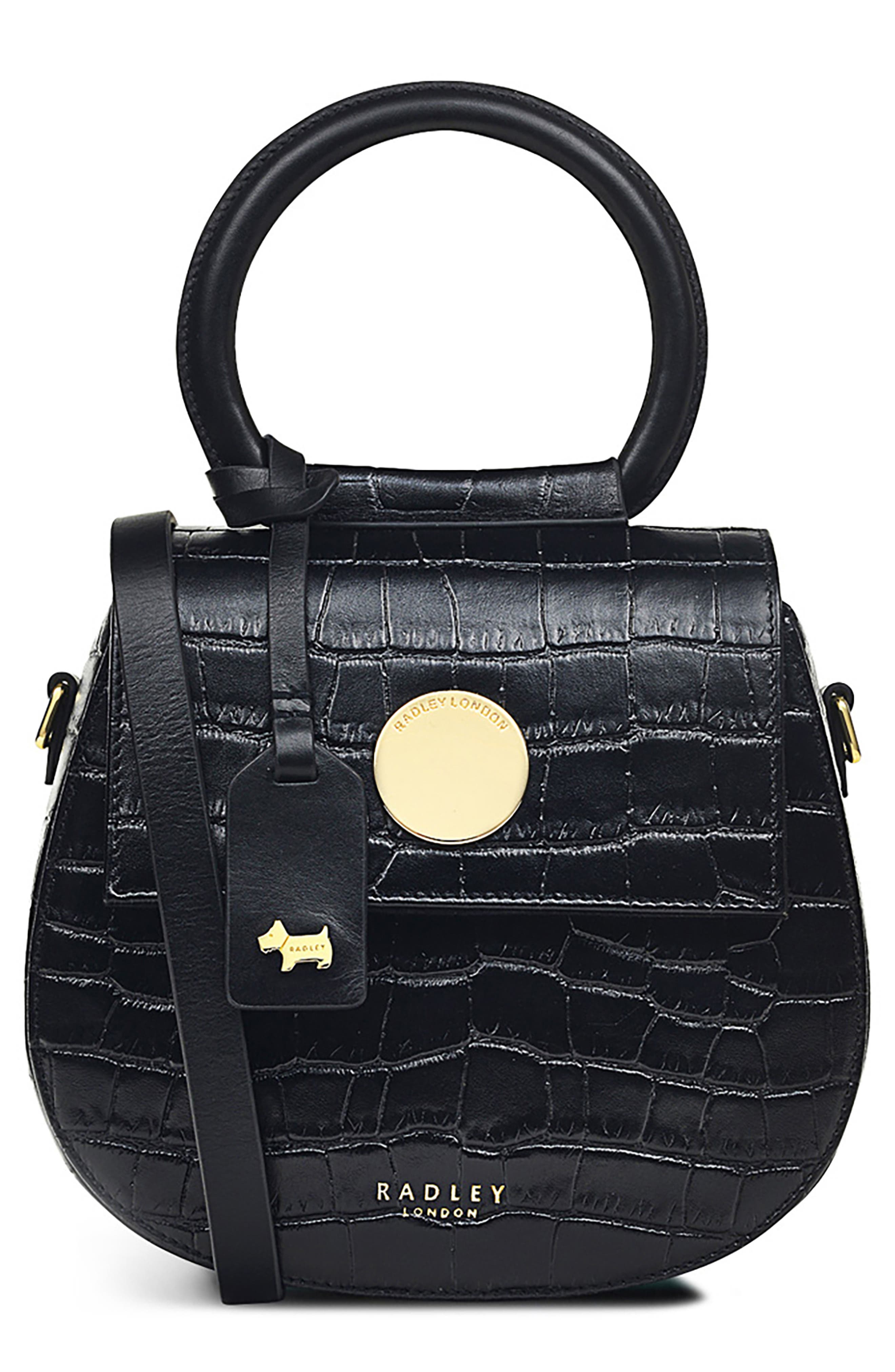 Radley Mini Rope Walk Croc Embossed Flap Crossbody Bag