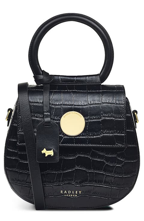 Mini Rope Walk Croc Embossed Flap Crossbody Bag