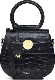 Radley Mini Rope Walk Croc Embossed Flap Crossbody Bag
