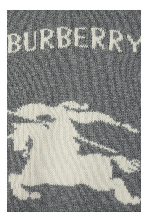 Shop Burberry Ekd Wool Cashmere Sweater In Grey
