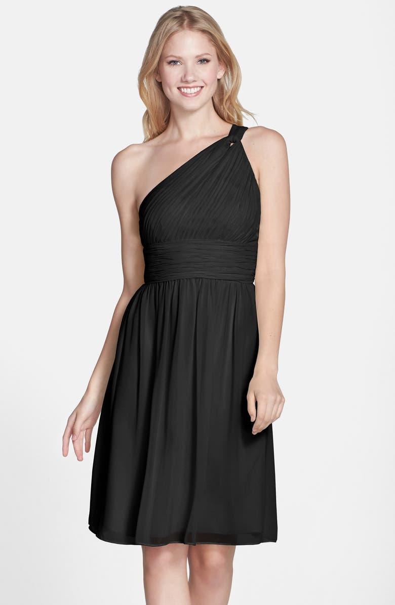 Donna Morgan 'Rhea' One-Shoulder Chiffon Dress, Main, color, 