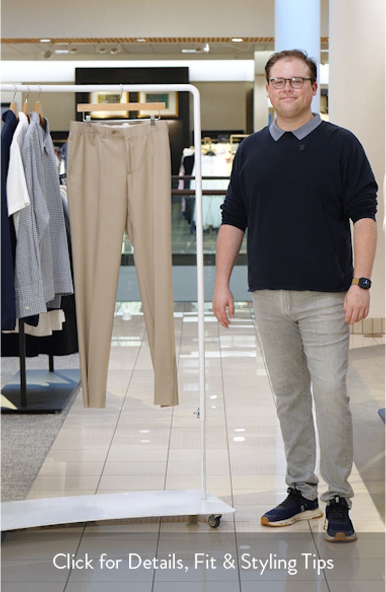 Siena Regular Fit Flat Front Wool Twill Dress Pants, sales video thumbnail