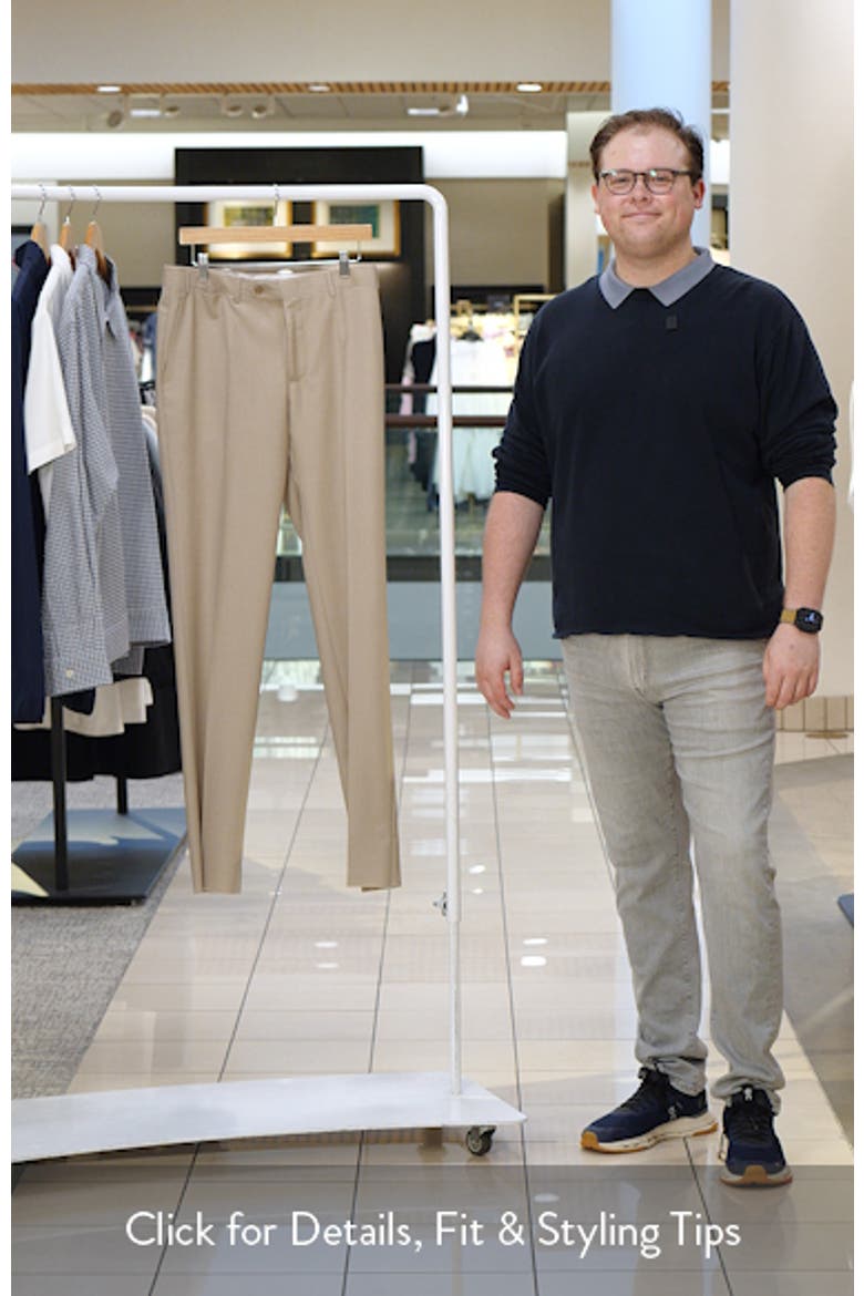 Siena Regular Fit Flat Front Wool Twill Dress Pants video