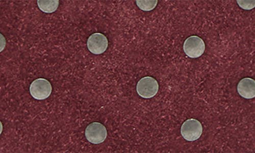 Mango Teen Stud Leather Coin Pouch In Burgundy