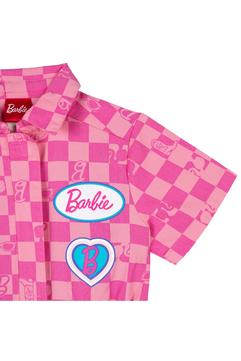 Cosplay Zip-Up One Piece, Alternate, color, Pink Barbie Checker