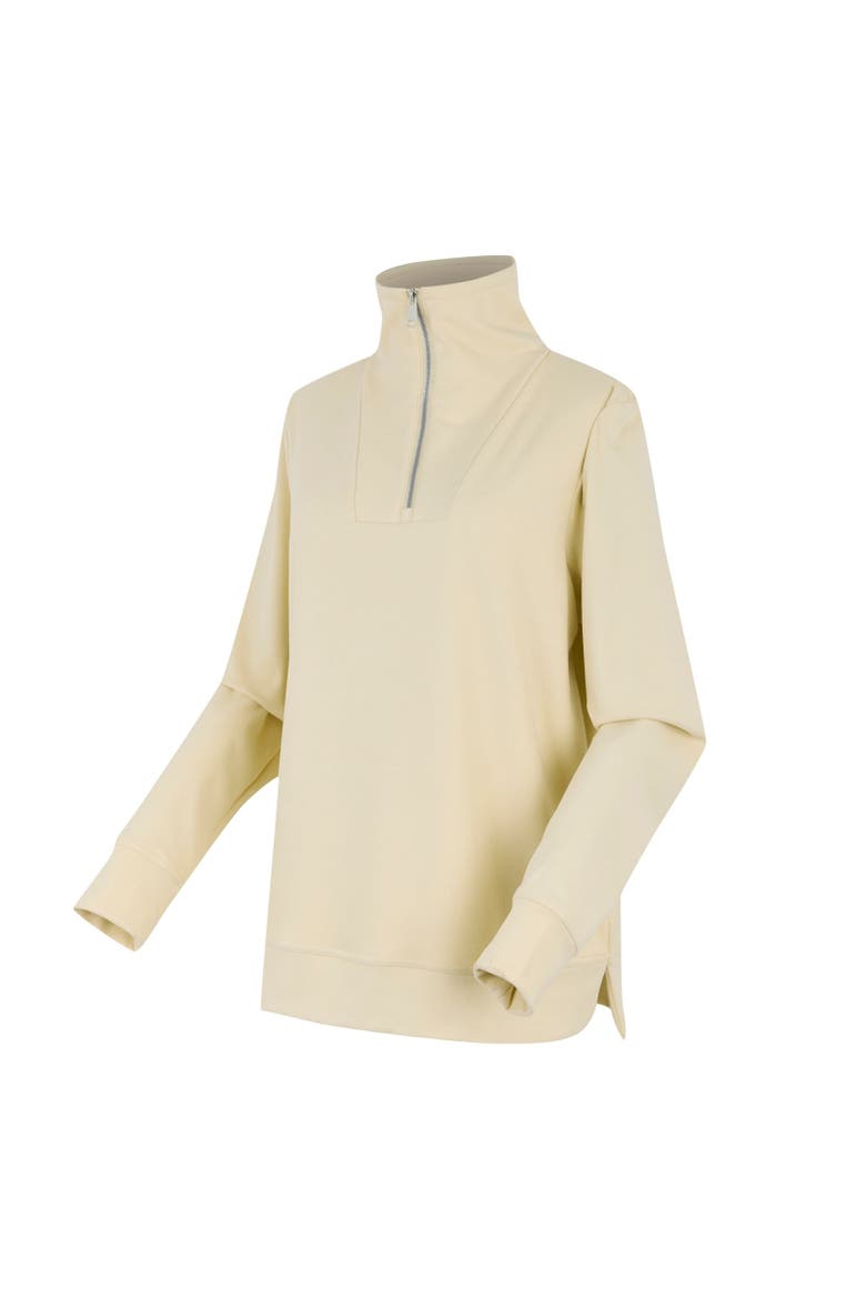 Demmi Quarter Zip Fleece Top, Alternate, color, Light Vanilla