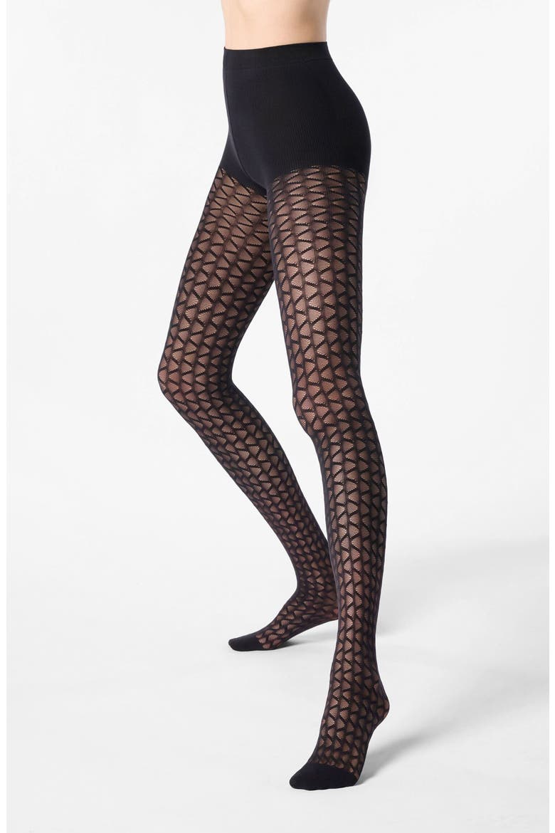 Graphic Wave Tights, Main, color, BLACK