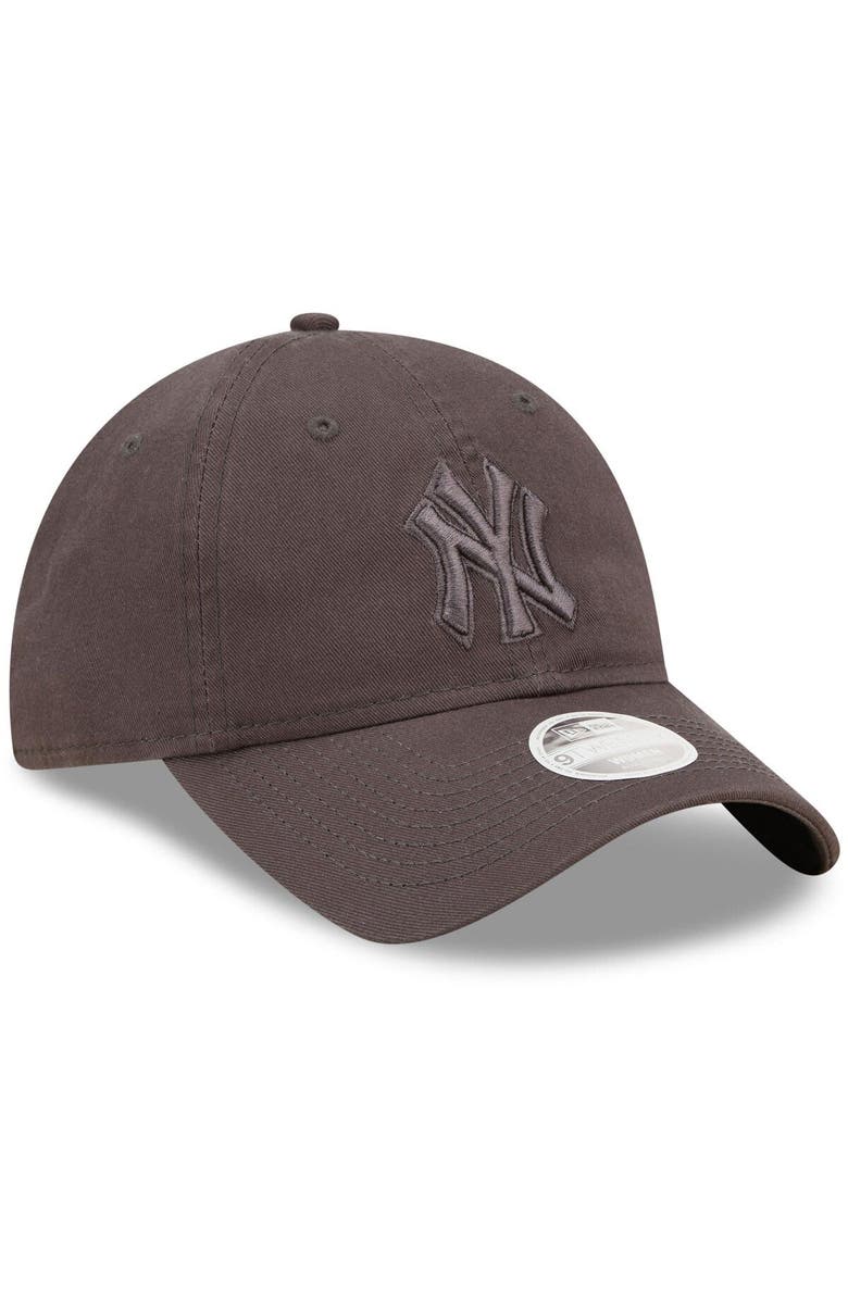 New Era Women's New Era Graphite New York Yankees Core Classic Cloud Tonal 9TWENTY Adjustable Hat, Alternate, color,