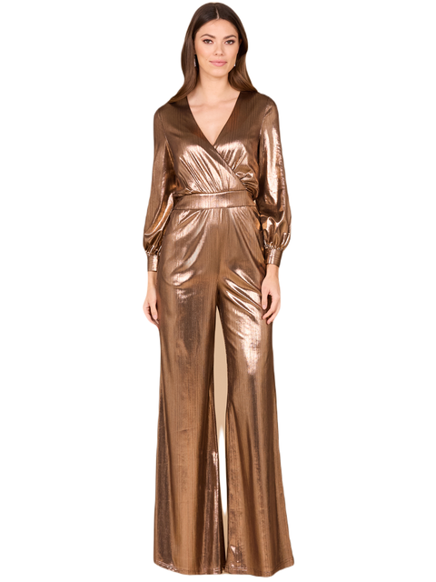 Metallic Shimmer Jumpsuit with Pockets