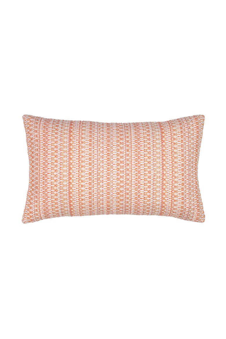 Kaleidoscope Chenille Micro Check Indoor & Outdoor Woven Accent Pillow, Main, color, Clay