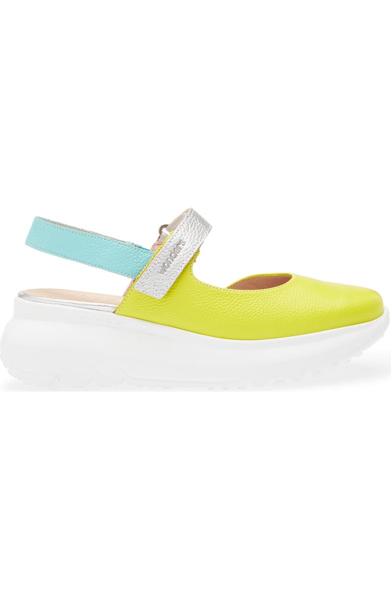 Wonders Zaire Slingback Wedge Sneaker, Alternate, color, Cyber/ Sea/ Plata