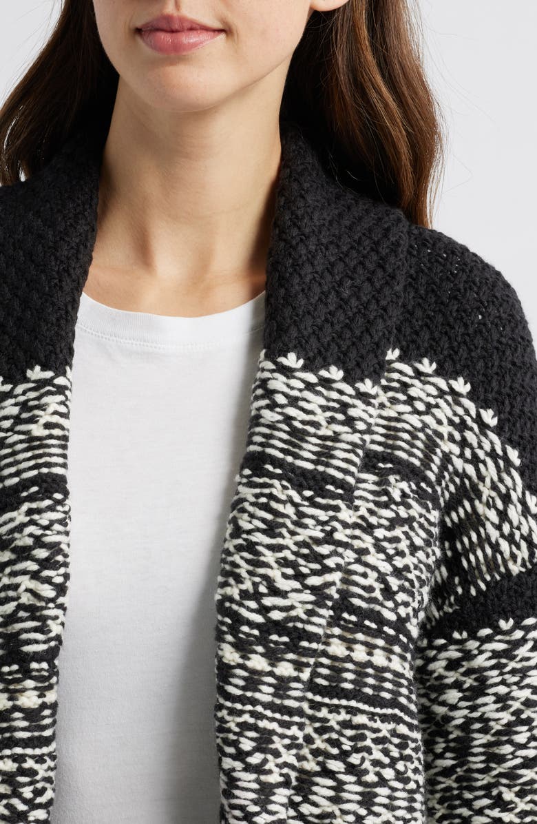 Lucky Brand Fair Isle Sweater Coat, Alternate, color, 