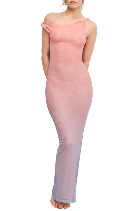 Mesh Twist Cover-Up Maxi Dress (Regular & Plus)