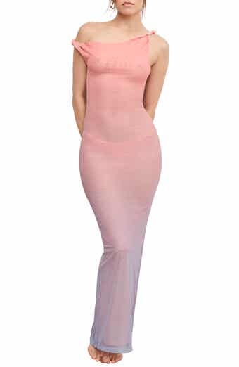 Good American Mesh Twist Cover-Up Maxi Dress