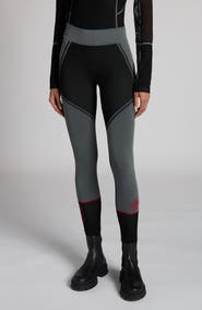 Moncler Grenoble Logo High Waist Rib Sweater Leggings