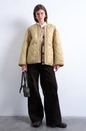 Topshop Double Layer Quilted Liner Jacket