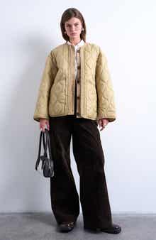 Topshop Double Layer Quilted Liner Jacket