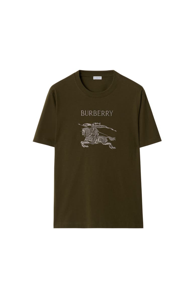 Burberry Knight Cotton T-shirt, Alternate, color, Marsh Green