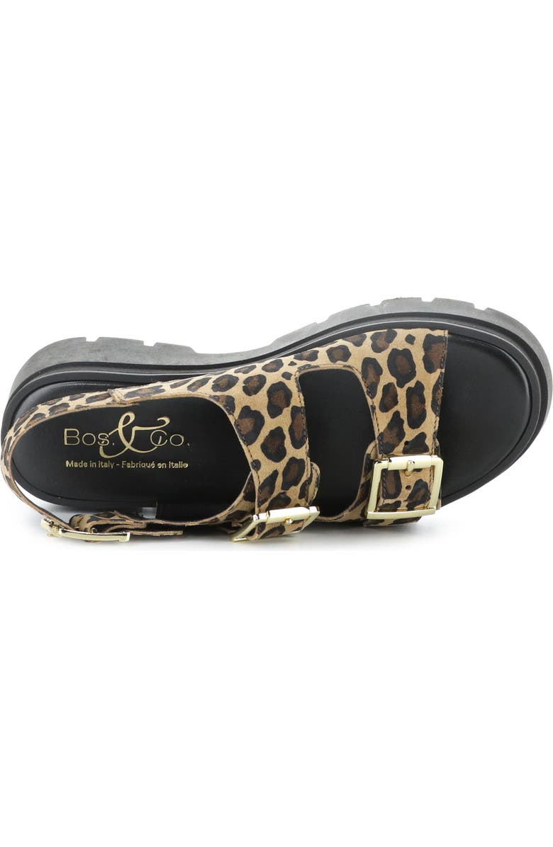 Bos. & Co. Cipher Slingback Platform Sandal, Alternate, color, Leopard