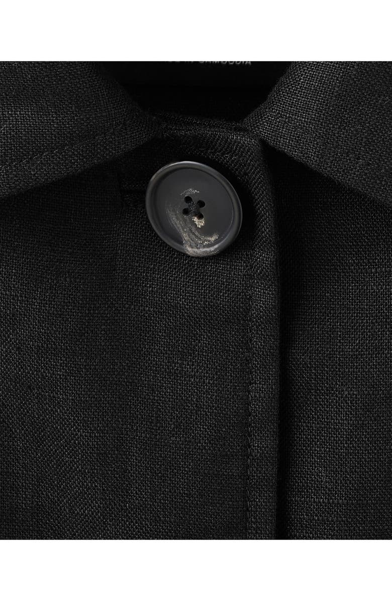 MANGO Belted Linen Jacket, Alternate, color, 