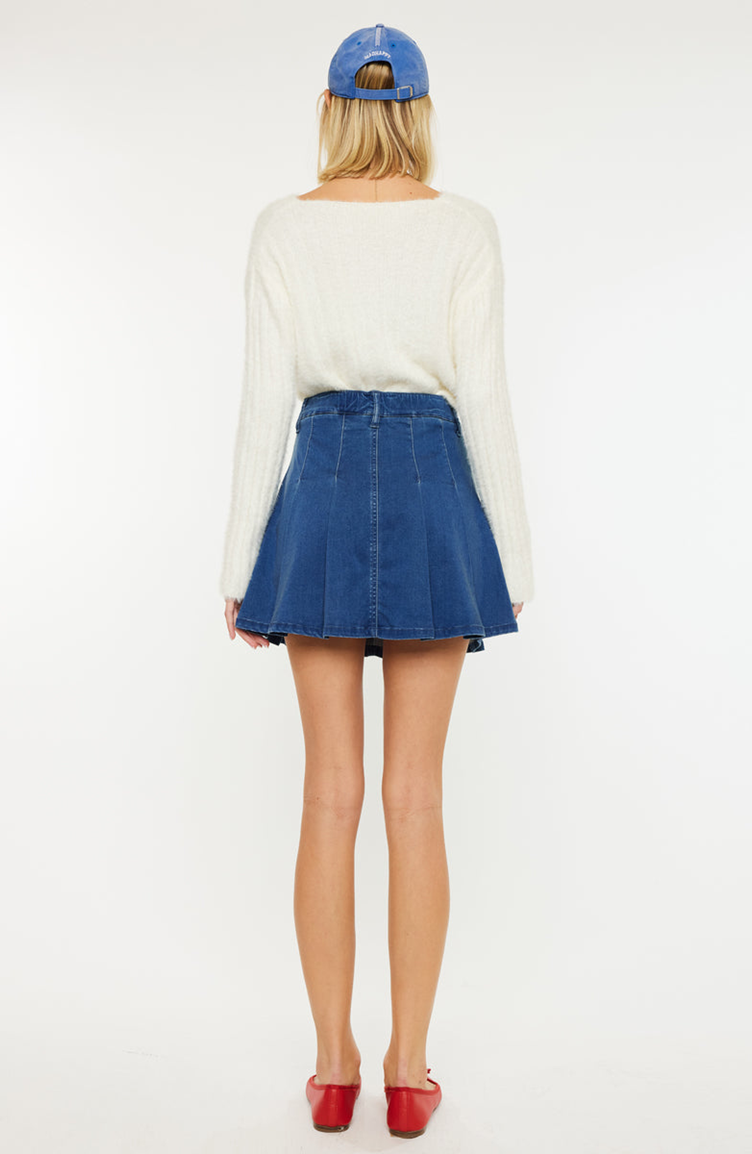Sandy High Rise Pleated Mini Skort - image 2