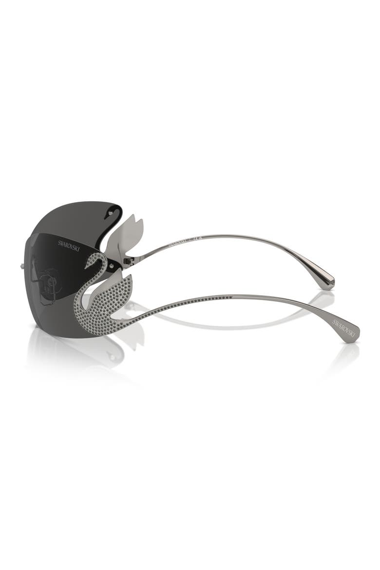 34mm Irregular Sunglasses, Alternate, color, GUNMETAL